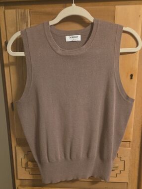 The Workshop Taupe Knit Tank